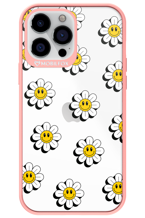 Smiley Flowers Transparent - Apple iPhone 13 Pro Max