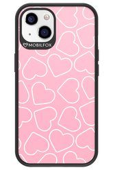 Line Heart Pink - Apple iPhone 13