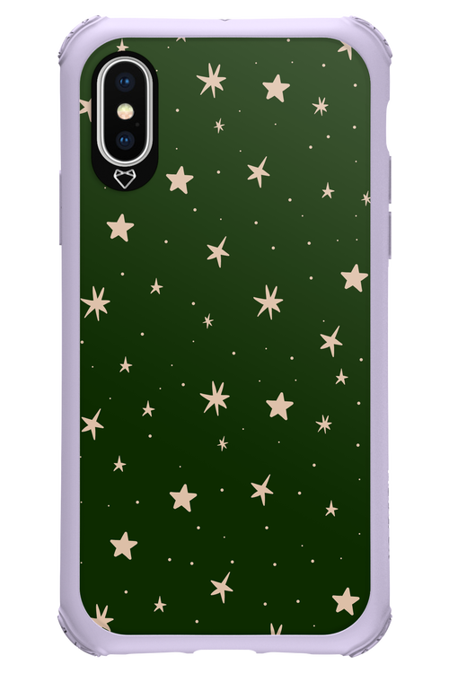 Forest Green Stars - Apple iPhone XS