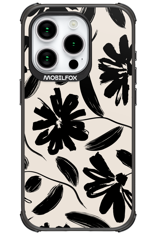 Monochrome Flowerss 2.0 - Apple iPhone 15 Pro