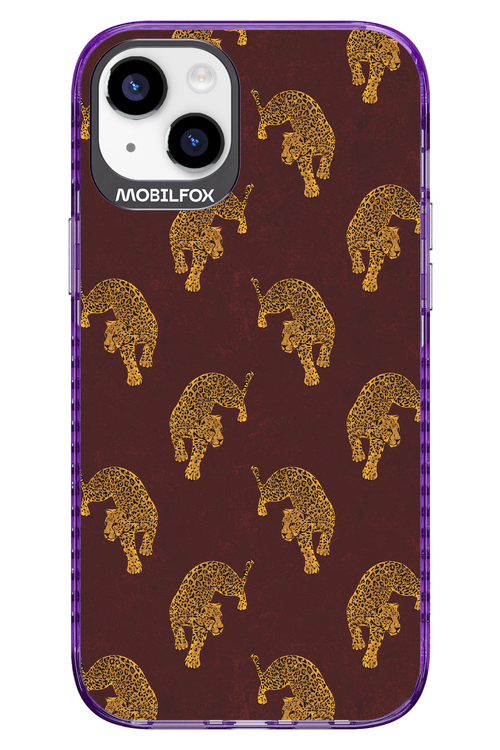 Burgundy Leopard Pattern - Apple iPhone 14 Plus