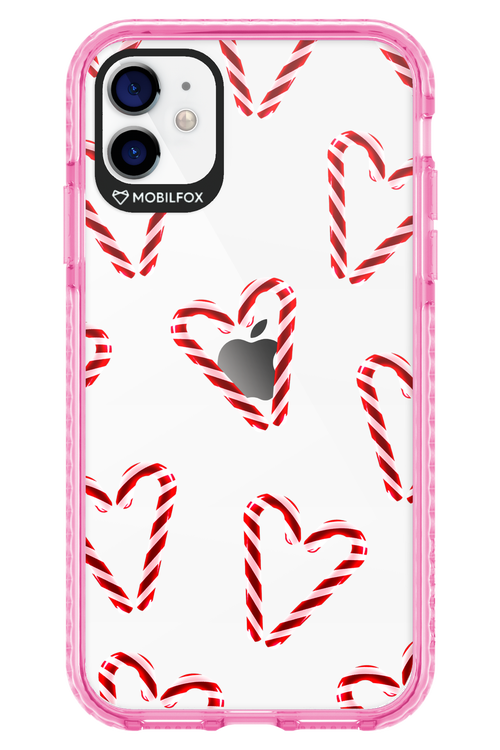 Candy Cane Hearts - Apple iPhone 11