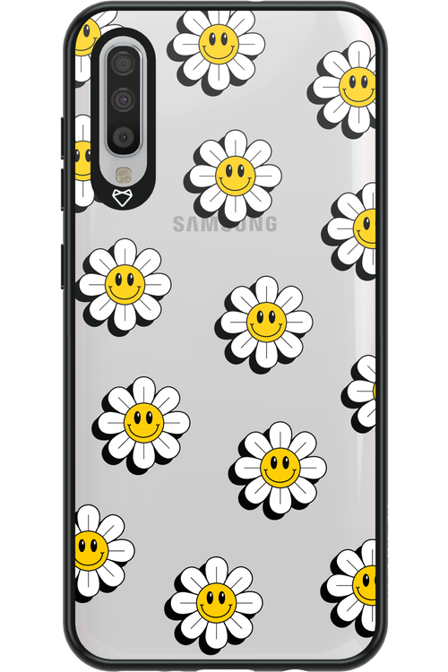 Smiley Flowers Transparent - Samsung Galaxy A70