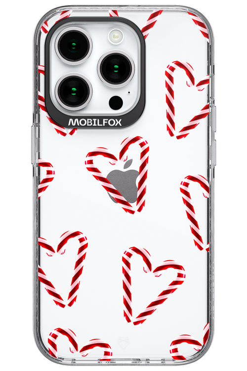 Candy Cane Hearts - Apple iPhone 15 Pro