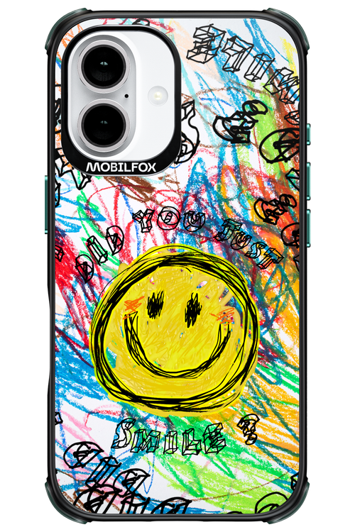 Crayon Smiley Colorful - Apple iPhone 16