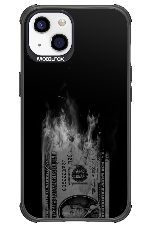 Money Burn B&W - Apple iPhone 13