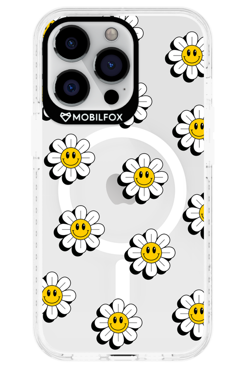 Smiley Flowers Transparent - Apple iPhone 13 Pro