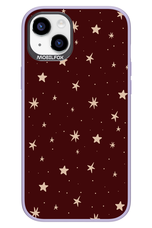 Burgundy Stars - Apple iPhone 14 Plus