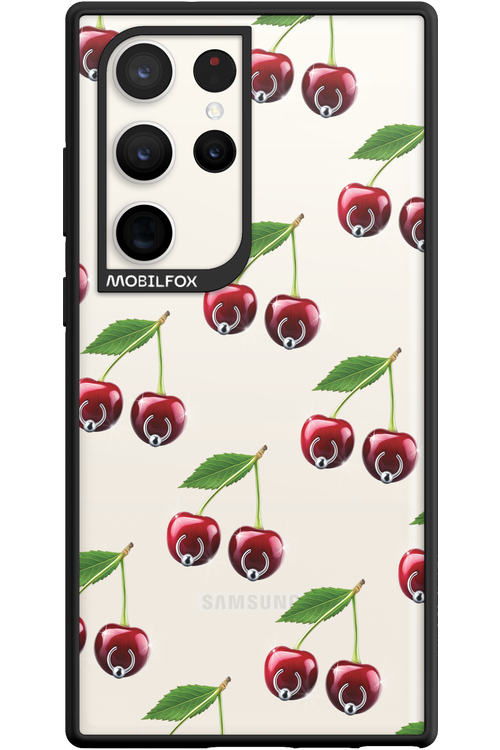 Spicy Cherries Transparent - Samsung Galaxy S23 Ultra