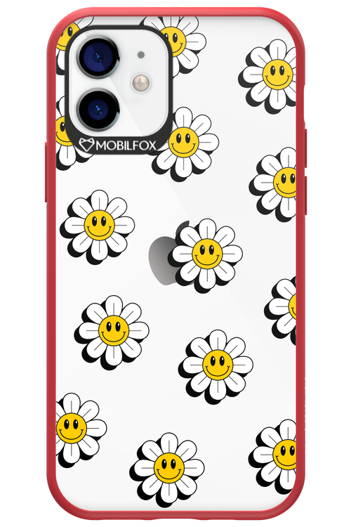 Smiley Flowers Transparent - Apple iPhone 12