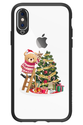 Christmas Bear (Transparent) - Apple iPhone XS