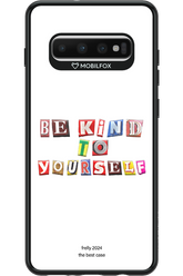 Be Kind To Yourself White - Samsung Galaxy S10+
