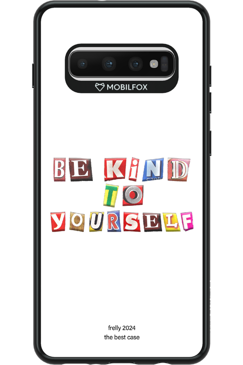 Be Kind To Yourself White - Samsung Galaxy S10+