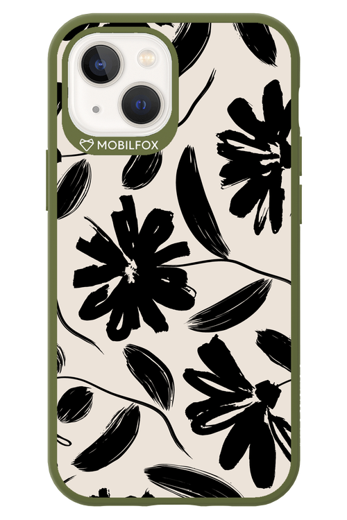 Monochrome Flowerss 2.0 - Apple iPhone 13 Mini
