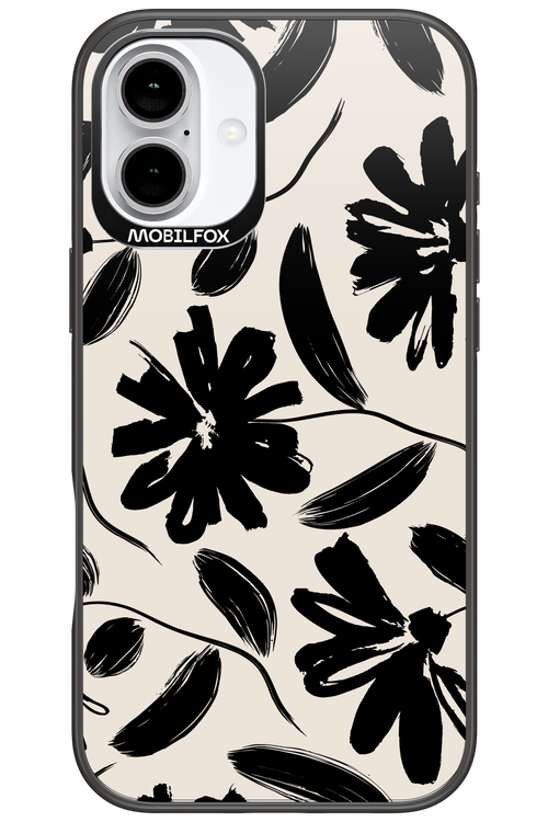 Monochrome Flowerss 2.0 - Apple iPhone 16 Plus