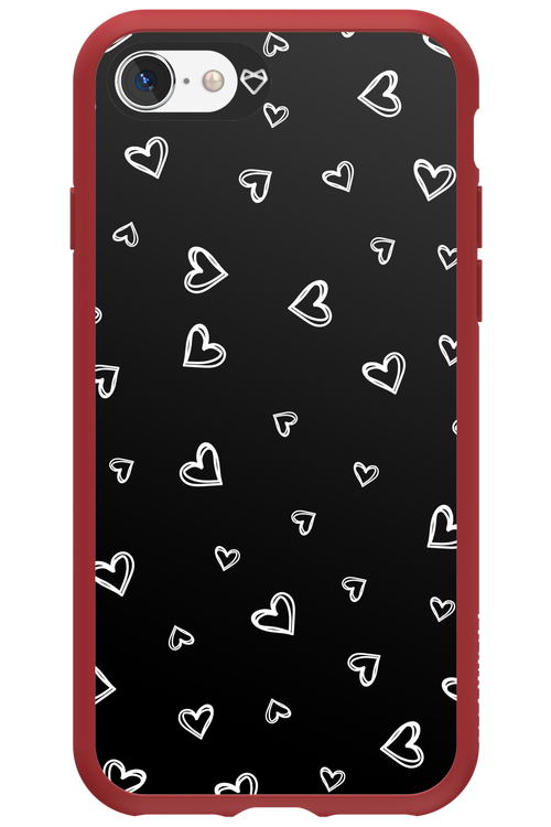 Monochrome Hearts 2.0 - Apple iPhone SE 2020