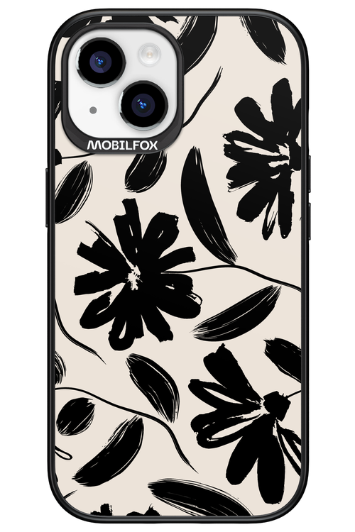 Monochrome Flowerss 2.0 - Apple iPhone 15