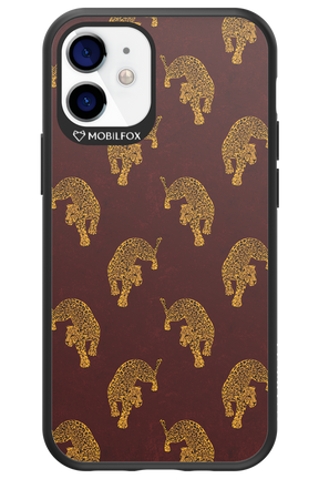 Burgundy Leopard Pattern - Apple iPhone 12 Mini