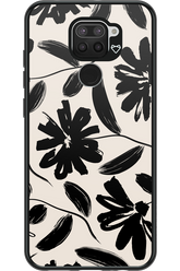 Monochrome Flowerss - Xiaomi Redmi Note 9