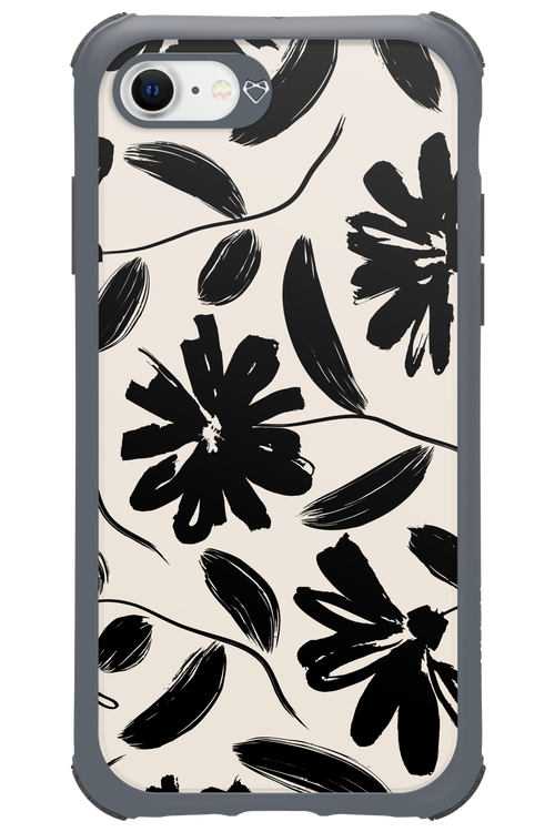 Monochrome Flowerss 2.0 - Apple iPhone 7