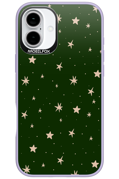 Forest Green Stars - Apple iPhone 16 Plus