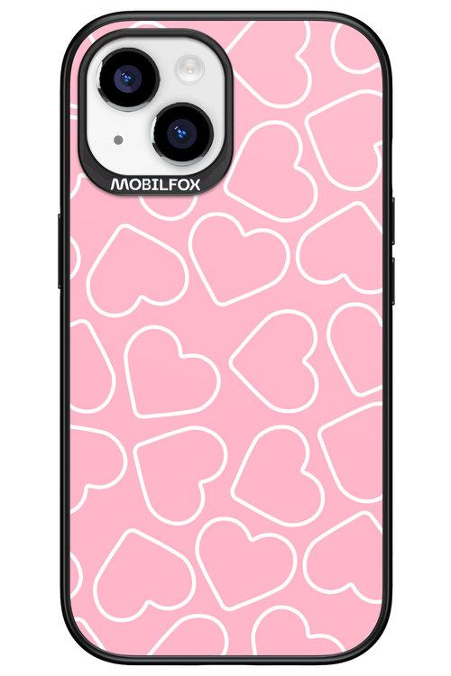 Line Heart Pink - Apple iPhone 15