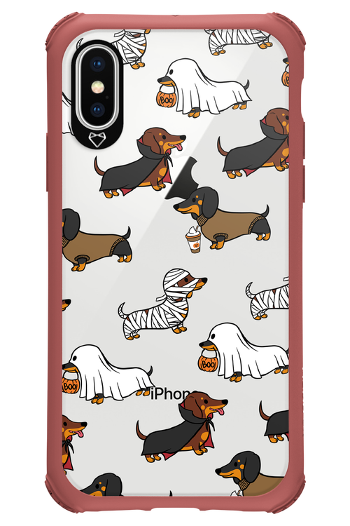Scary Dachshund (Transparent) - Apple iPhone XS