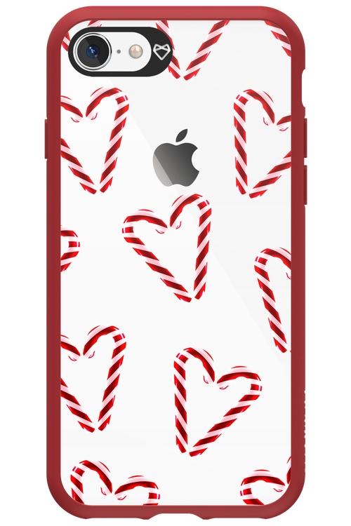 Candy Cane Hearts - Apple iPhone 8