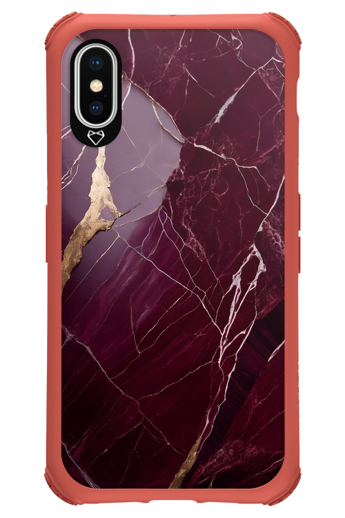 Burgundy Marble 2.0 - Apple iPhone X