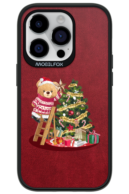 Christmas Bear (Burgundy) - Apple iPhone 14 Pro