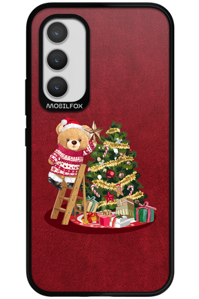 Christmas Bear (Burgundy) - Samsung Galaxy A34