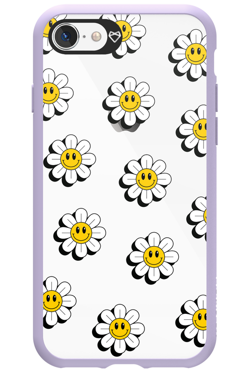 Smiley Flowers Transparent - Apple iPhone 8