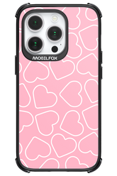Line Heart Pink - Apple iPhone 14 Pro