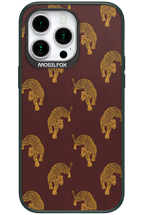 Burgundy Leopard Pattern - Apple iPhone 15 Pro Max
