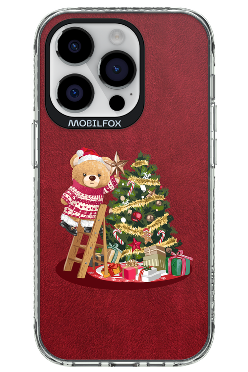 Christmas Bear (Burgundy) - Apple iPhone 14 Pro