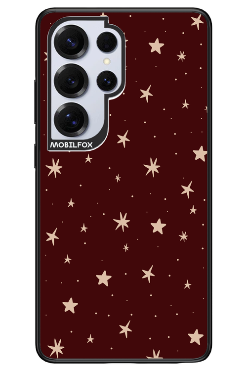 Burgundy Stars - Samsung S25 Ultra