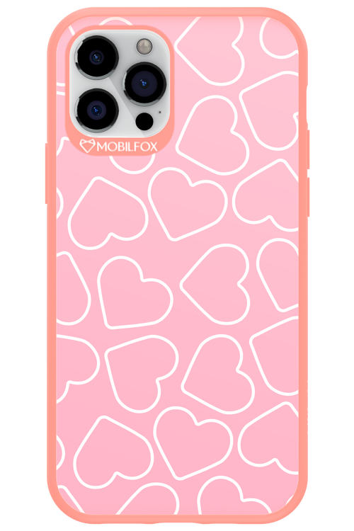 Line Heart Pink - Apple iPhone 12 Pro