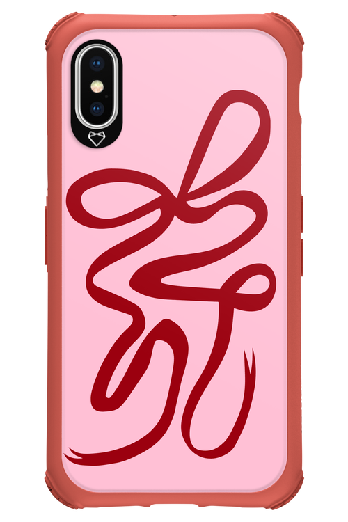 Burgundy Bow - Apple iPhone XS
