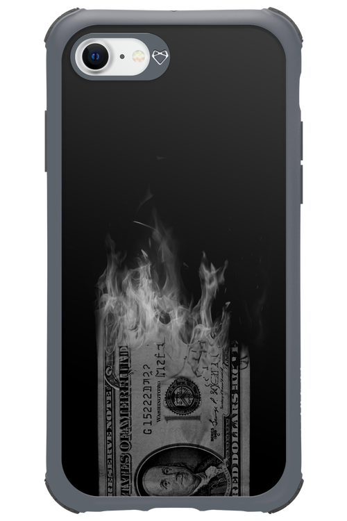 Money Burn B&W - Apple iPhone SE 2020