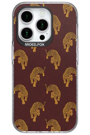 Burgundy Leopard Pattern - Apple iPhone 15 Pro