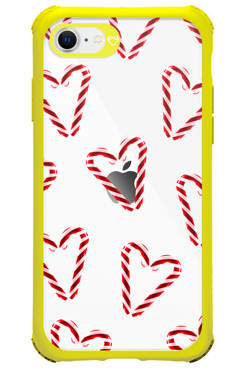 Candy Cane Hearts - Apple iPhone SE 2022