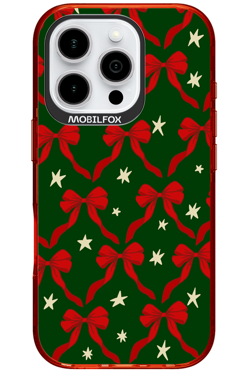 Bow & Stars (Green) - Apple iPhone 16 Pro