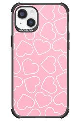 Line Heart Pink - Apple iPhone 14 Plus