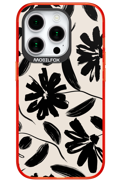 Monochrome Flowerss 2.0 - Apple iPhone 15 Pro