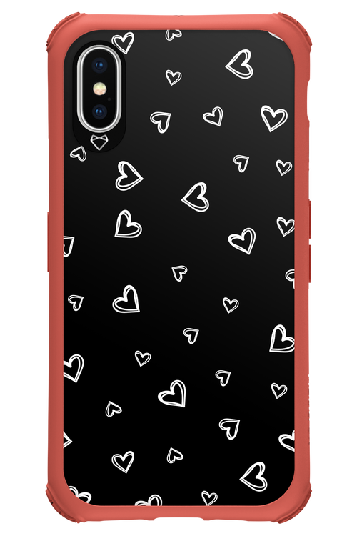 Monochrome Hearts 2.0 - Apple iPhone X