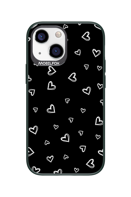 Monochrome Hearts 2.0 - Apple iPhone 13 Mini