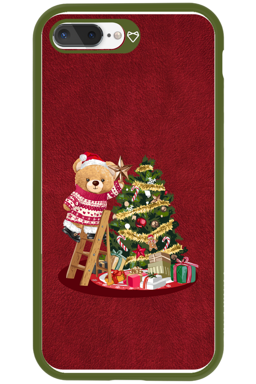 Christmas Bear (Burgundy) - Apple iPhone 8 Plus