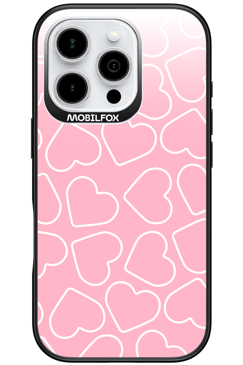 Line Heart Pink - Apple iPhone 16 Pro