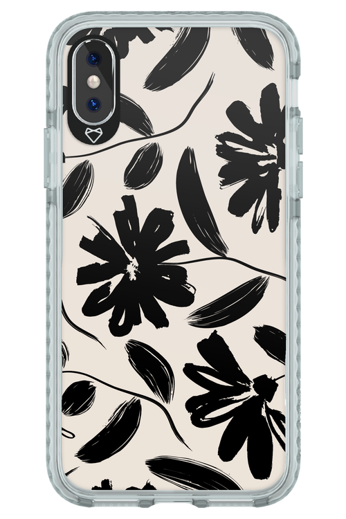 Monochrome Flowerss - Apple iPhone X