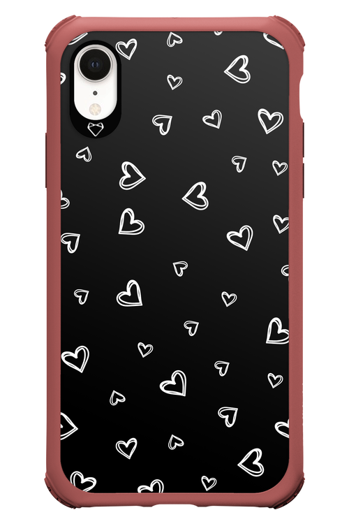 Monochrome Hearts 2.0 - Apple iPhone XR